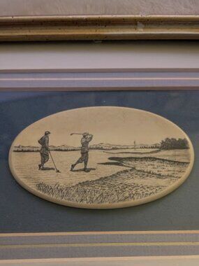 Authentic Stephen Barlow Collection Framed Golf Engraved